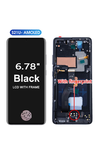 Choice1 شاشة AMOLED جديدة بإطار أسود لهاتف S21 Ultra 5G، شاشة LCD تعمل باللمس...