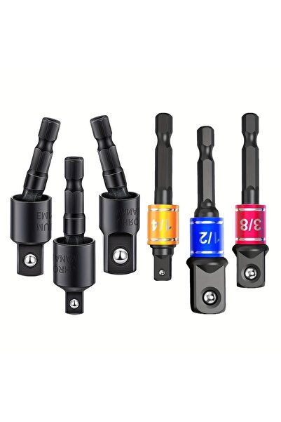 Choice Steel Impact Grade Socket Adapter Set,Hex Shank to Square Socket Drill...