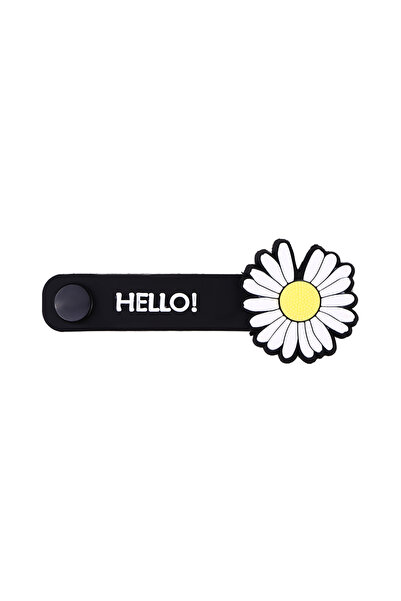 Choice1 Black Daisy Fruit Flower Cable Winder Silicone Multifunction Data Lin...