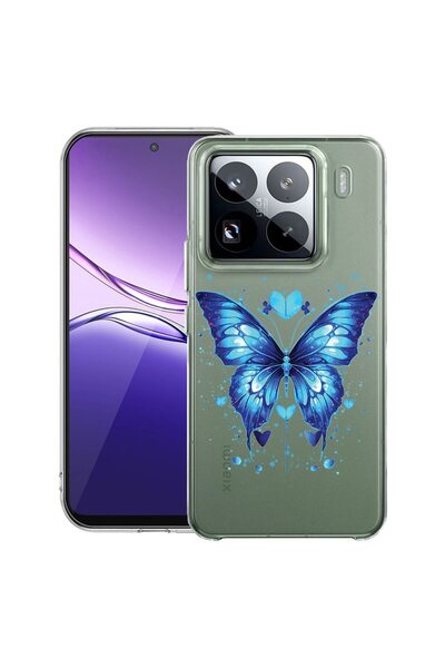 bestcase ¬Æ Husa Clear Slim Silicon Compatibila cu Xiaomi 15 Pro, Blue Butter...