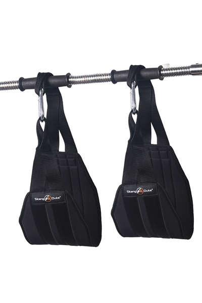 Choice black AB Sling Straps 1 Pair Padded Home Gym Exerciser Ab Slings For H...