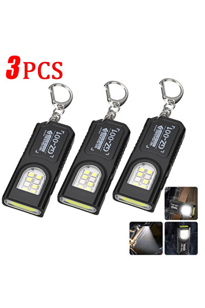 Choice5 مصباح يدوي صغير قوي من هايناست مكون من 3 قطع مع إضاءة LED COB، قابل ل...