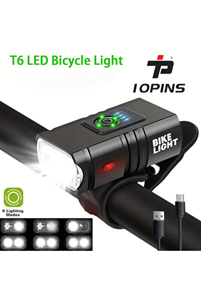 Choice ضوء دراجة LED أسود جديد بقوة 1000 لومن مع شاشة عرض للطاقة وشحن USB، مص...