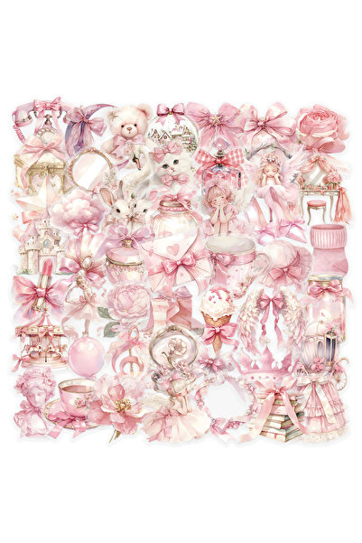 Choice 50PCS 50PCS Pink Fairy Tale Stickers Cartoon Girl Gift Series Transpar...