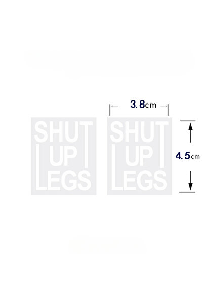Choice ملصقات دراجة هوائية بيضاء (قطعتان) بتصميم 'SHUT UP LEGS'، ملصق فينيل ز...