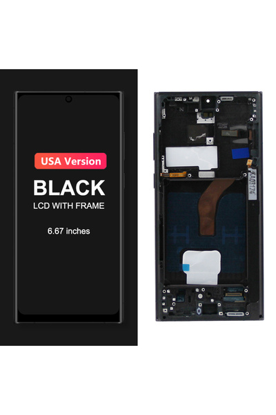 Choice7 US Black Frame S22 Ultra For For AMOLED S908 S908B S908U S908W S908E ...