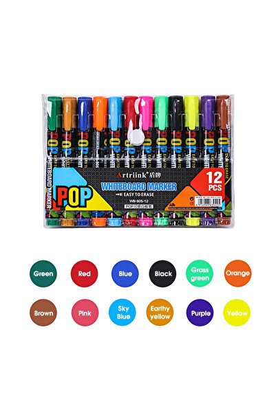 Choice 12color 8/12 Colour POP Whiteboard Marker Set,Erasable, Refillable,Saf...
