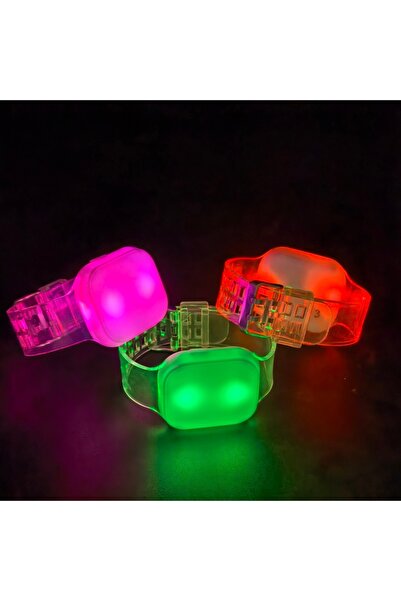 Choice 15 colors LED Bracelets RGB Glow Wristband wedding Birthday Glow in Th...