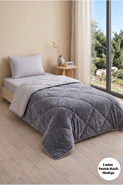 calove Premium Çift Taraflı Wellsoft Gri Yorgan - Çift Kişilik Battal Boy 215...
