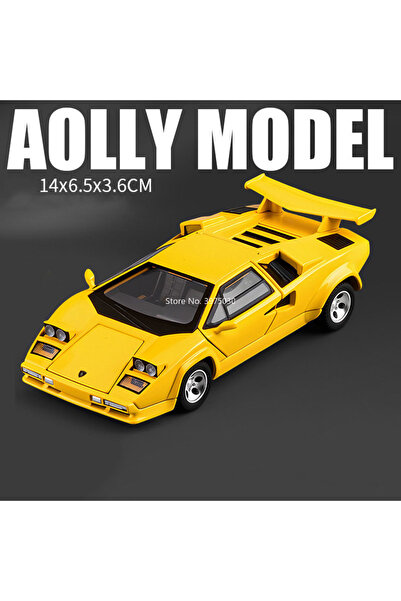 Choice6 نموذج سيارة لامبورغيني كونتاك LP500S LBWK باللون الأصفر بمقياس 1:32، ...