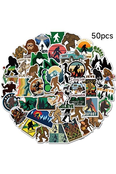 Choice 50 قطعة ملصقات بيج فوت نيتشر ساسكواتش مقاومة للماء للاستخدام الخارجي، ...