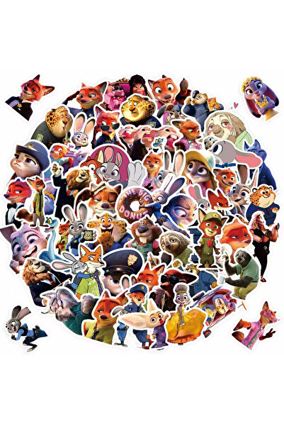 Choice 86pcs 86PCS Disney Cartoon Zootopia 2 Stickers Graffiti DIY Phone Skat...