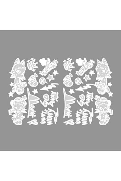 Choice5 White Set (2 PCS) UV Transparent Graffiti DIY Bicycle Stickers Cyclin...