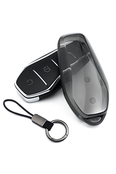 Choice4 1x Key Case Keychain Slim Car Key Fob Case Cover Keychain For BYD Son...