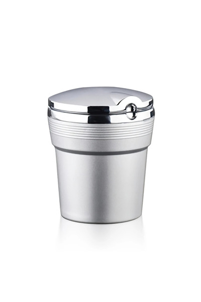 Choice1 silver Universal Car Ashtray With Led Lights With Cover Creative Pers...