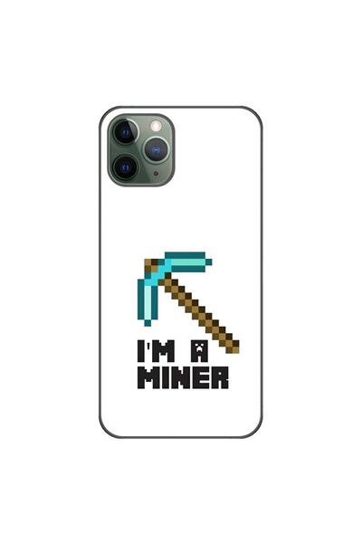 OEM Husa compatibila cu Apple iPhone 11 Pro Max Silicon Gel Tpu Model Minecra...