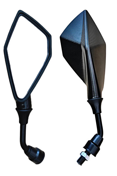 Choice5 black 10mm Universal Motorcycle Side Mirror Prismatic light popular c...