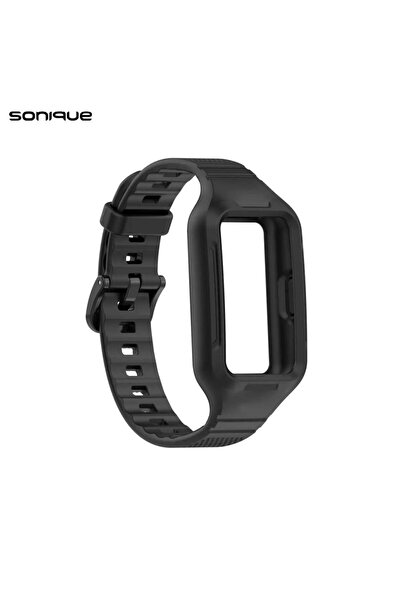 Sonique Λουράκι Σιλικόνης Dot Band για Huawei Band 6 / Huawei Band 7 Μαύρο