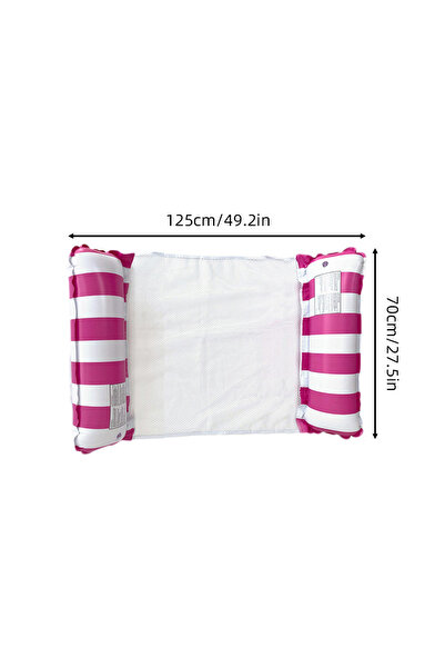 Choice FP-2G-ZTW-red Portable Inflatable Pool Float Bed Foldable Floating Lou...