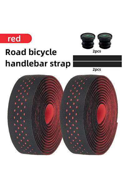 Choice7 Red MOTSUV Road Bike Handlebar Tapes Shock-Absorbing Cycling PU EVA A...