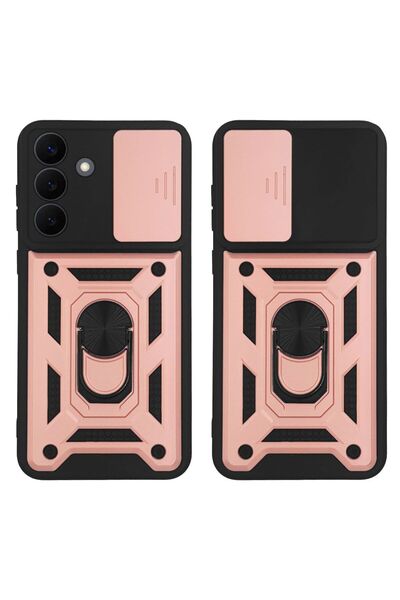 Sonique Θήκη Ring Armor CamPro για Samsung Galaxy S26 Plus Ροζ Χρυσό