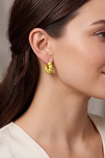 House Of Glix Dora Pistachio Green Colorful Design Hoop Earrings