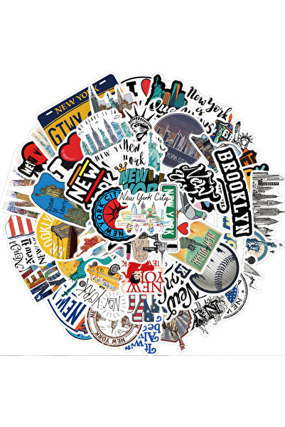 Choice 50 Pieces 50 New York Graffiti Stickers, Suitable for Decorating Water...