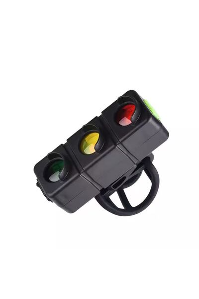 Choice1 مصباح دراجة LED لطيف على شكل إشارة مرور بدون رسومات كرتونية، قابل لإع...