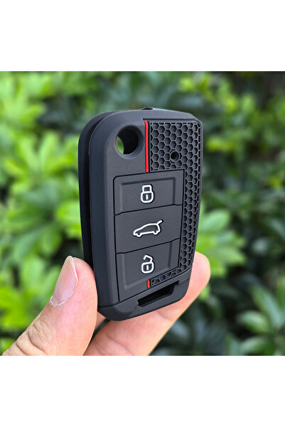 Choice Black New Keychain Silicone Car Key Case Cover for Volkswagen VW Golf ...
