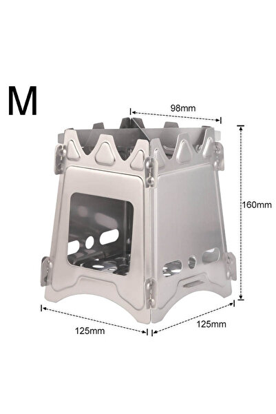 Choice1 M Camping Wood Burning Stove Portable Stainless Steel Lightweight Sol...