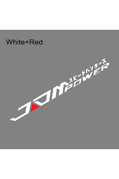 Choice4 White Red JDM Japanese Racing Vinyl Decal for Car Windshield Waterpro...