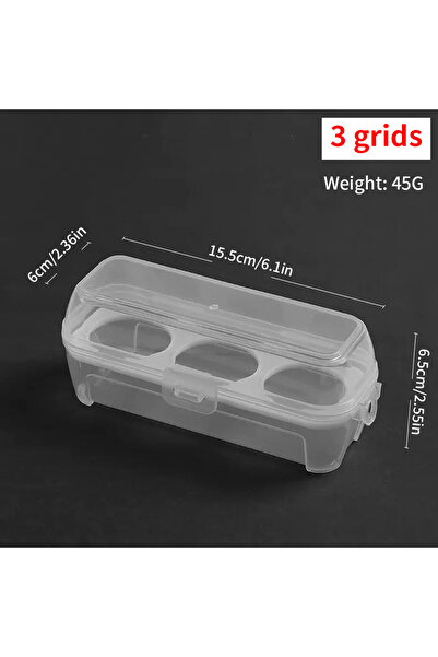 Choice1 3 GRIDS Outdoor Egg Storage Box - Shockproof Portable Transparent Pla...