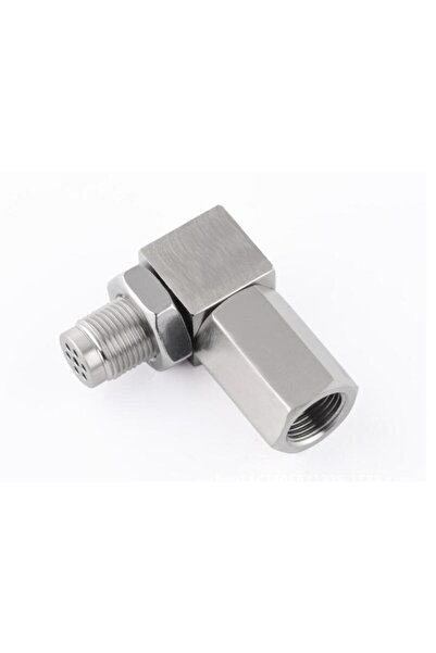 Choice Silver Exhaust Catalyst Rear Oxygen Sensor Spacer 90 Degree Mini Catal...