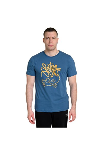 Target Tricou bărbătesc cu mânecă scurtă, din jerseu simplu, stil skate, mări...