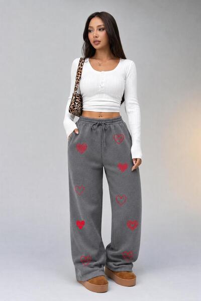 Le Vion Women's Wide Leg Sweatpants Loose Baggy Comfortable Casual Trousers
