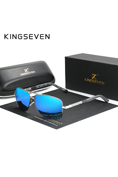 Choice3 نظارات شمسية مستقطبة من الألمنيوم ماركة KINGSEVEN باللون الأزرق للرجا...