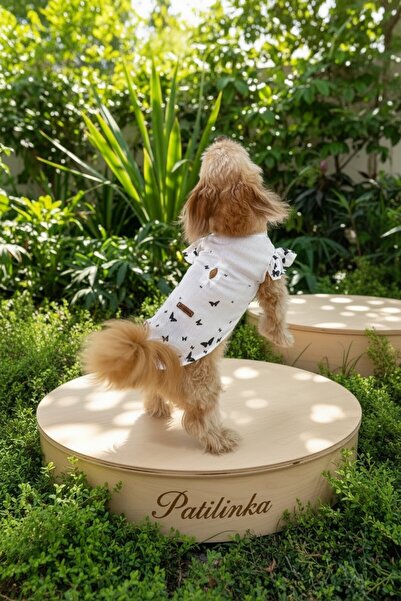 PATİLİNKA Cat-Dog 100% Cotton Viscose Summer Shirt - Undershirt - Dress - Clo...