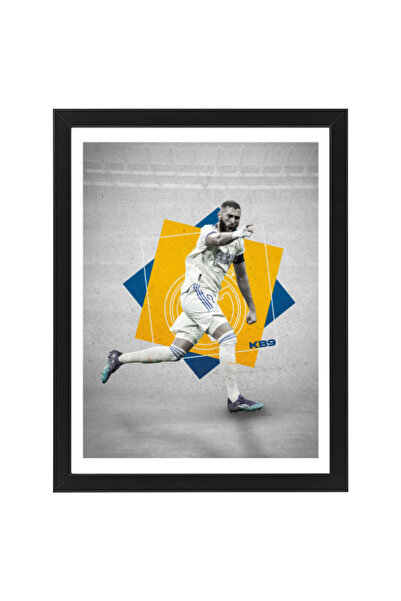 Boomah Accessories ملصق كريم بنزيما لريال مدريد مع إطار