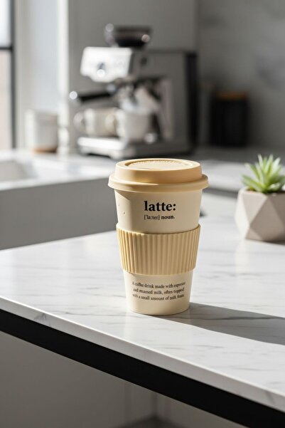 MİEN Porcelain Travel Mug |   Portable Coffee Cup with Lid