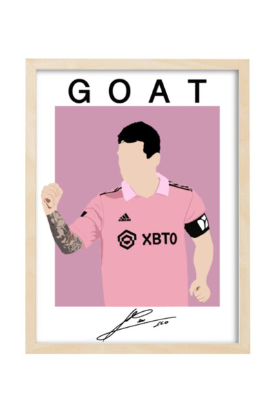 Boomah Accessories Lionel Messi Inter Miami Illustration Art Autographed Post...