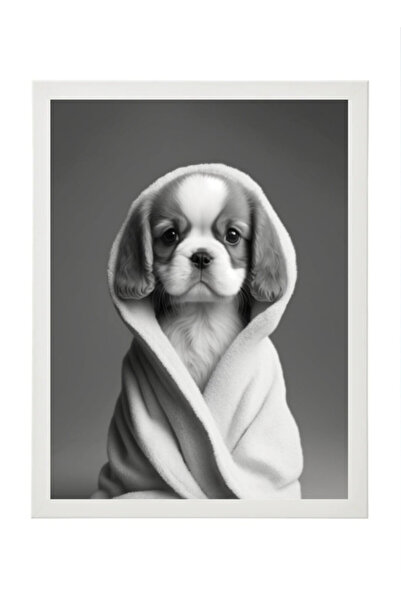Boomah Accessories Dog in Bathrope , Bathroom Wall Art, Nursery Poster with F...