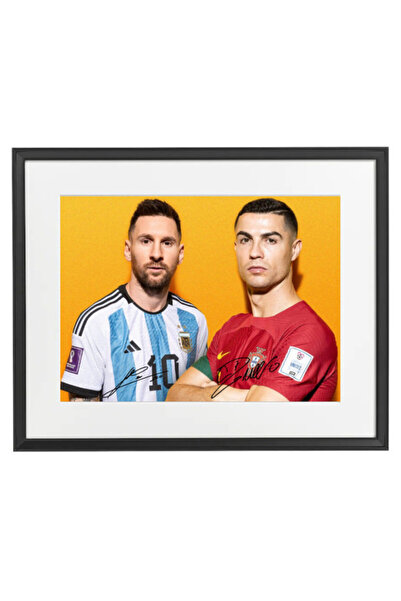 Boomah Accessories Messi and Ronaldo Autographed Poster with Frame 50x40cm
