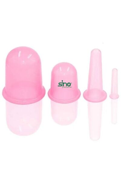 SINO FORTA NATURII Ventuze din silicon, roz, pentru masaj facial, masaj corpo...