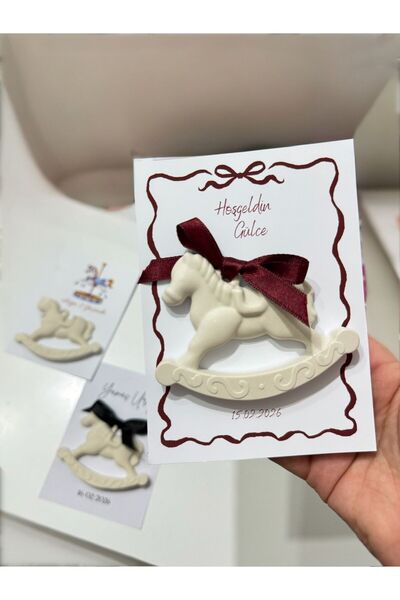 Glowria 10 adet Atlı Karınca Magnet Bebek Hediyelik ve Kişiselleştirilebilir ...