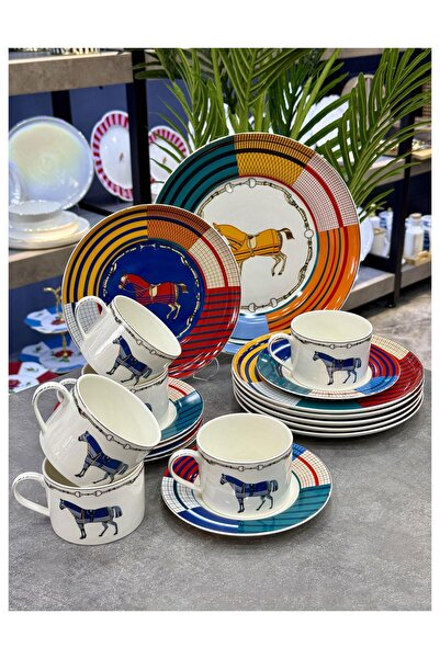 Doğudeko Evante Porcelain 19 Piece Cake Set