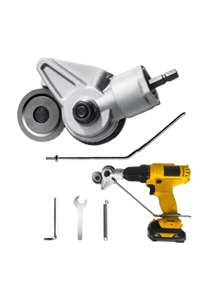 algoshop Drill adapter set for cutting sheet steel, copper, aluminum, iron