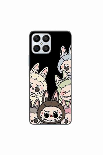OEM Husa compatibila cu Honor X8 4G Silicon Gel Tpu Model Labubu Pattern Black