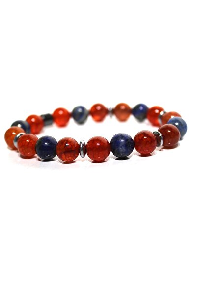 LADIN DOGALTAŞ Stress Anxiety Agate Lapis Lazuli Natural Stone Bracelet
