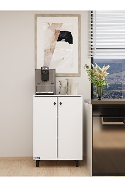 LİGNO MOBİLYA Modern 3 Raflı Çok Amaçlı Dolap - 87x50x30 cm Mutfak & Banyo Dü...