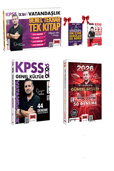 Yargı Yayınları 2026 KPSS Genel Kültür Vatandaşlık Genel Tekrar Tek Kitap & V...